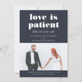 Love is Patient We Are Not | ウェディングカード 招待状 (正面)