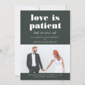 Love is Patient We Are Not | ウェディングカード 招待状 (正面)