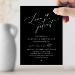 “Love Is Patient” Wedding Change the date announce 招待状<br><div class="desc">Share your updated wedding plans with grace using this elegant wedding postponement announcement card. Featuring the heartfelt phrase “Love Is Patient” in flowing calligraphy paired with refined minimalist typography, this design offers a beautiful and thoughtful way to inform guests of your new celebration date. Perfect for couples who appreciate timeless,...</div>