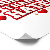 Love Is Stronger Than Hate Valentine Poster – Red  ポスター (角)