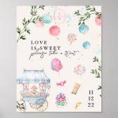 Love Is Sweet | ウェディングデザートサイン ポスター (正面)