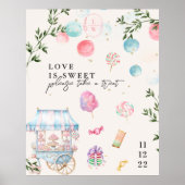 Love Is Sweet | ウェディングデザートサイン ポスター (正面)