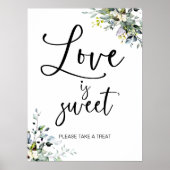 Love is Sweet グリーン ブライダルシャワー サイン (正面)