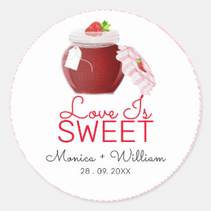 Love Is Sweet ストロベリージャム ウェディング ラウンドシール