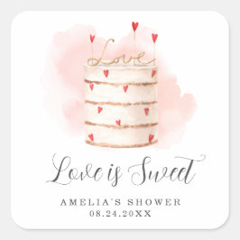 Love Is Sweet ブライダルシャワー スクエアシール