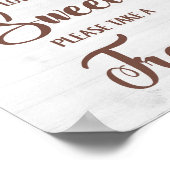 LOVE IS SWEET プレゼントをどうぞ ブライダルシャワーのサイン ポスター (角)