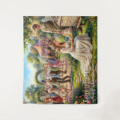 Love is Sweet Bee Wedding Keepsake Sign タペストリー (正面)