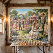 Love is Sweet Bee Wedding Keepsake Sign タペストリー