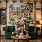 Love is Sweet Bee Wedding Keepsake Sign タペストリー