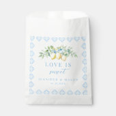 Love Is Sweet Blue Tiles Lemon's Thank 結婚 You フェイバーバッグ (正面)