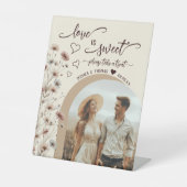 Love is Sweet Boho Wildflowers & Photo 結婚's 台座サイン (正面)