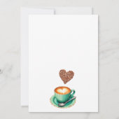 Love Is Sweet Cappuccino Heart Bridal Shower 招待状 (裏面)