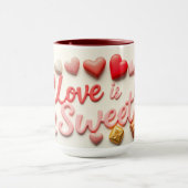 Love Is Sweet Chocolate Valentine Heart マグカップ (中央)