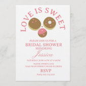Love is sweet donuts Bridal Shower 招待状 (正面)