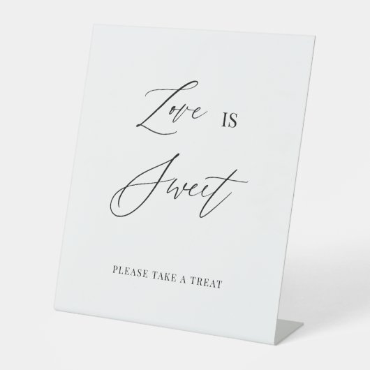 Love Is Sweet – Minimalist Wedding Pedestal Sign 台座サイン (正面)