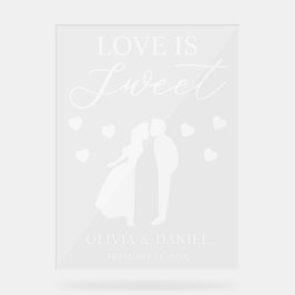 Love is Sweet Personalized Wedding アクリルサイン