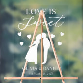 Love is Sweet Personalized Wedding アクリルサイン (ニュートラル)
