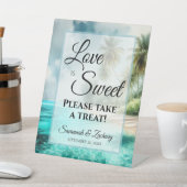 Love is Sweet Take a Treat Tropical Beach Wedding 台座サイン (インサイチュ)