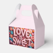 Love Is Sweet Valentine Wedding Typography フェイバーボックス (裏面サイド)