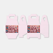 Love Is Sweet Valentine Wedding Typography フェイバーボックス (折り畳みなし)