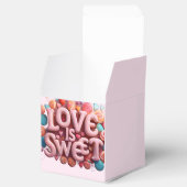 Love Is Sweet Valentine Wedding Typography フェイバーボックス (オープン)