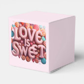 Love Is Sweet Valentine Wedding Typography フェイバーボックス (裏面サイド)