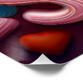 Love Is Sweet Valentine Wedding Typography ポスター (コーナー)