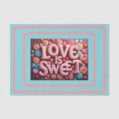 Love Is Sweet Valentine Wedding Typography 薄葉紙 (正面)