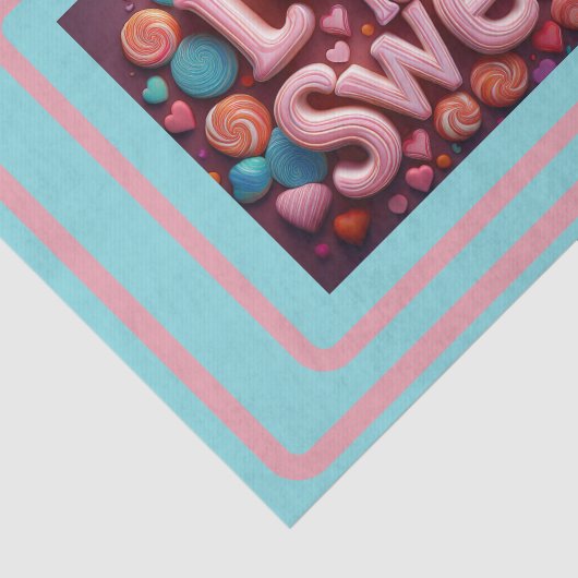 Love Is Sweet Valentine Wedding Typography 薄葉紙 (詳細)