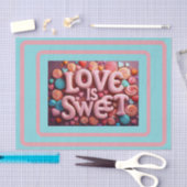 Love Is Sweet Valentine Wedding Typography 薄葉紙 (クラフト)