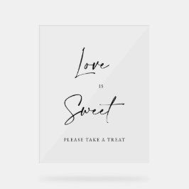 Love Is Sweet Wedding Dessert Bar Sign Minimalist  アクリルサイン