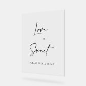 Love Is Sweet Wedding Dessert Bar Sign Minimalist アクリルサイン (傾斜)