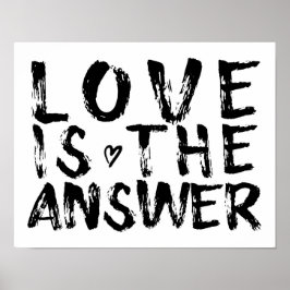 Love is the Answer - Love引用文感動的 Art ポスター