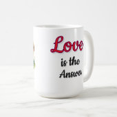 Love is the answer love mug  コーヒーマグカップ (正面右)