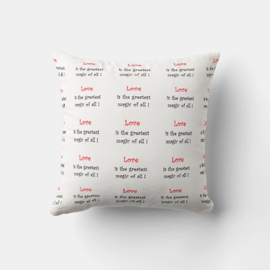 Love is the Greatest Magic of All Throw Pillow クッション (裏面)