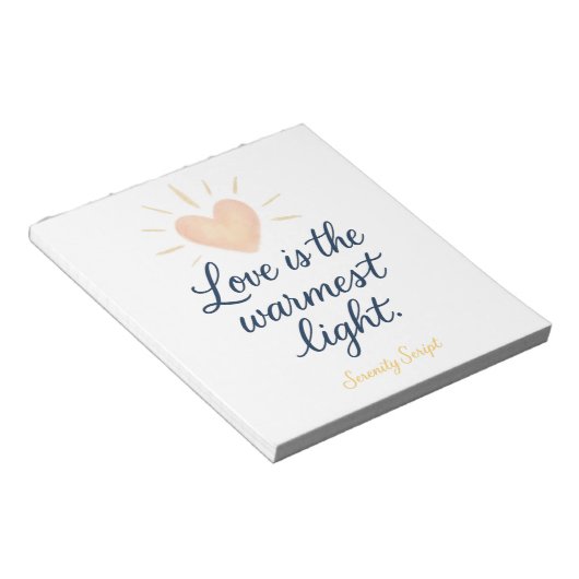Love Is the Warmest Light Notepad ノートパッド (アングル)