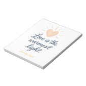 Love Is the Warmest Light Notepad ノートパッド (回転)