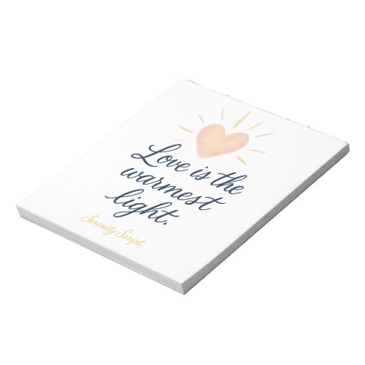 Love Is the Warmest Light Notepad ノートパッド (回転)