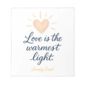 Love Is the Warmest Light Notepad ノートパッド (正面)