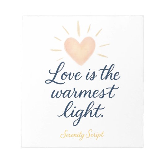 Love Is the Warmest Light Notepad ノートパッド (正面)