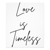 "Love is timeless - Romantisches Poster für unverg フォトプリント (正面)