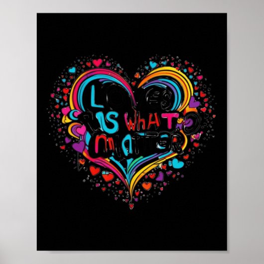 Love Is What S - 感動的引用文デザインSticke ポスター (正面)