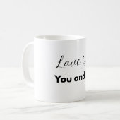 Love is...You and Me マグカップ – 一つの心、二つの魂 (正面左)