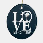 LOVE Isle of Palm South Carolina セラミックオーナメント (左)