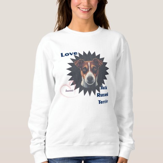 Love Jack Russell Terrier ビンテージ風♡ スウェットシャツ (正面)