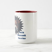 Love Jack Russell Terrier ビンテージ風♡ マグカップ (中央)