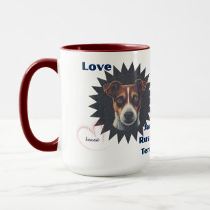 Love Jack Russell Terrier ビンテージ風♡ マグカップ