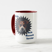 Love Jack Russell Terrier ビンテージ風♡ マグカップ (正面左)