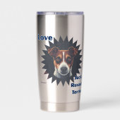 Love Jack Russell Terrier ビンテージ風♡ 保温保冷タンブラー (背面)
