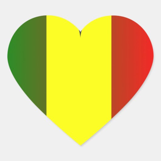 LOVE JAH RASTA ハートシール (正面)